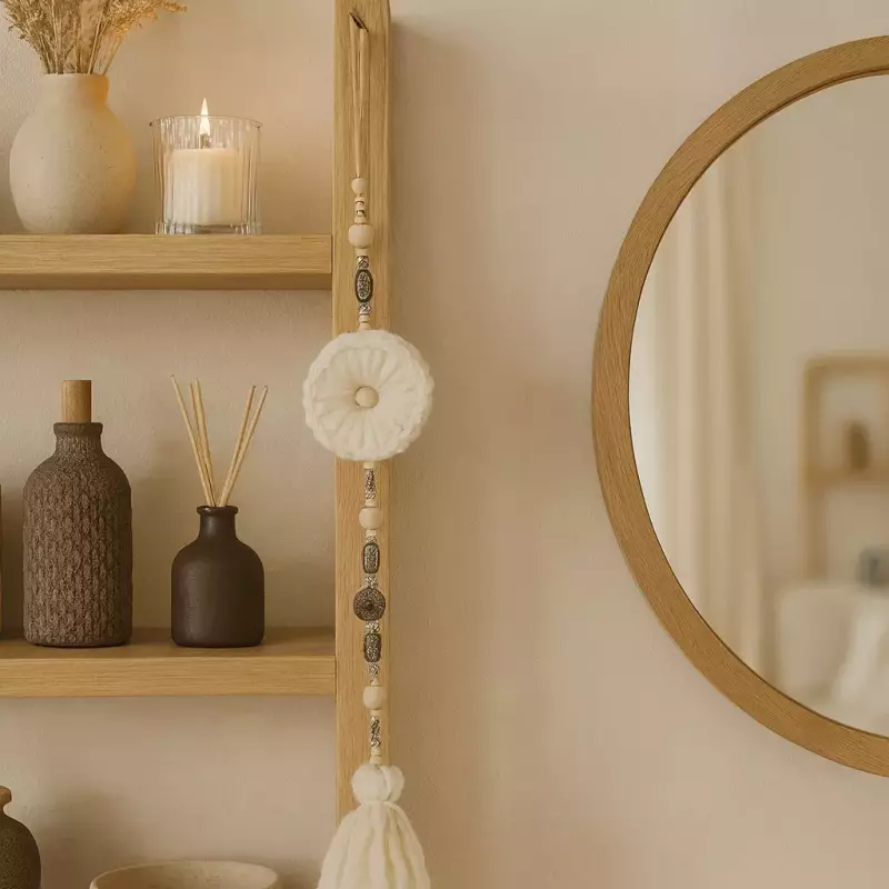 Colgante Pompon tejido