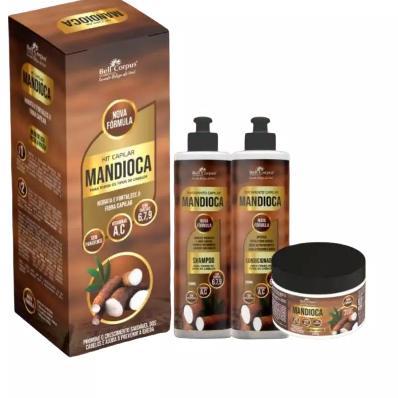 Kit Capilar Mandioca 3x1