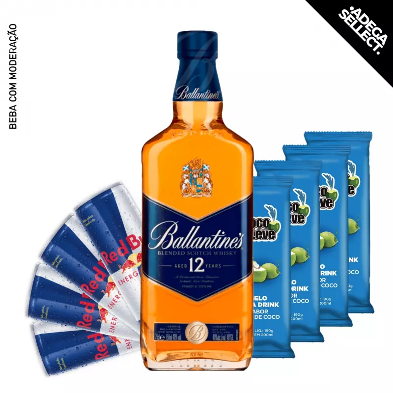 Combo Whisky Ballantines 12 Anos 1L
