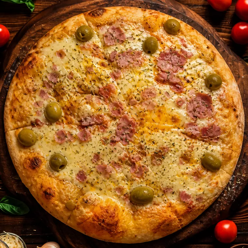 PIZZA MUZZA CON PANCETA