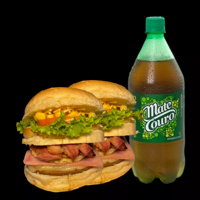 2 X-egg Bacon + Refri Mate couro 1L