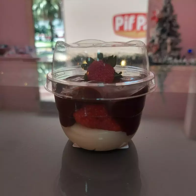 Bombom aberto morango