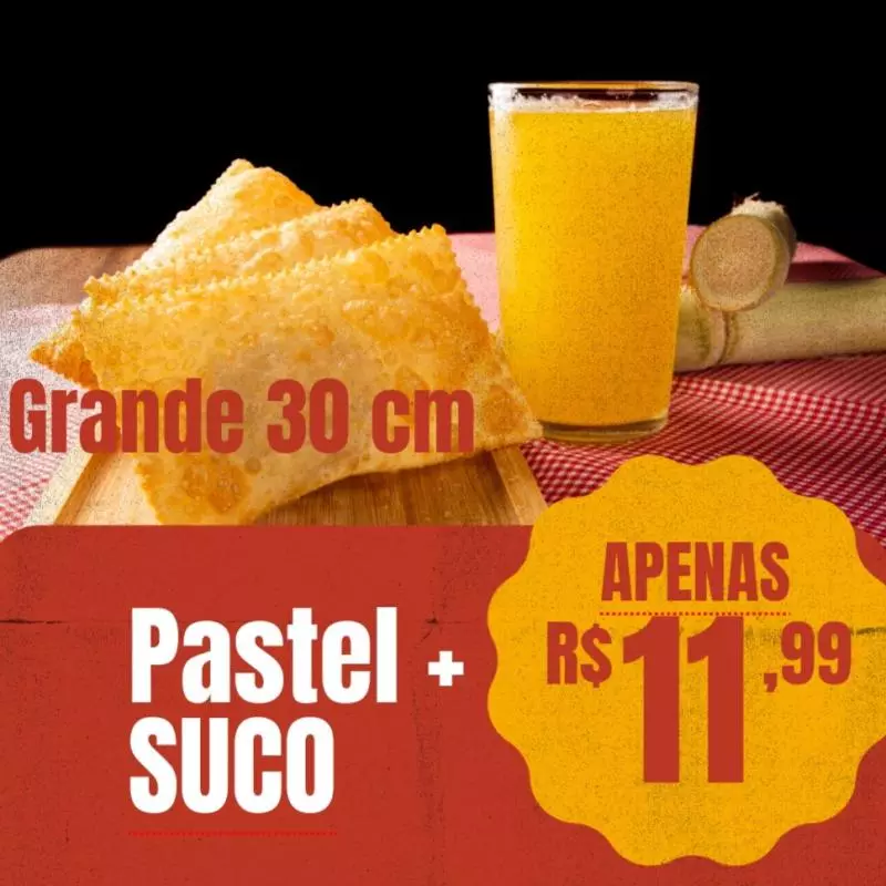 Pastel Misto 30 cm copo suco 300ml