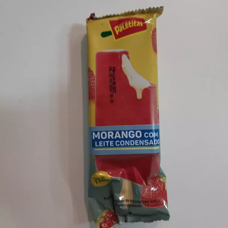 Paletas  Morango C leite condensado