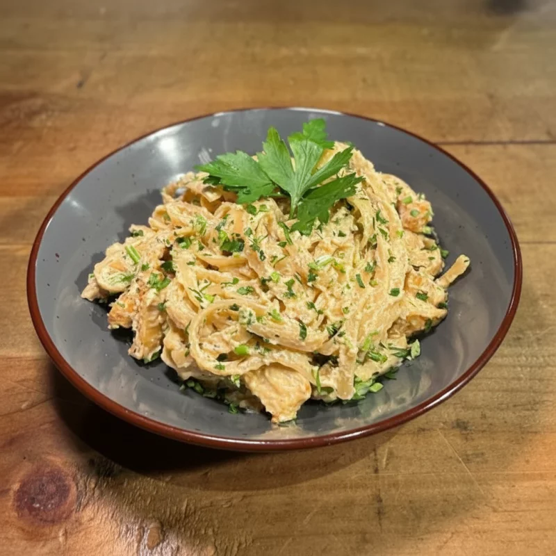 Fettuccine Alfredo con pollo