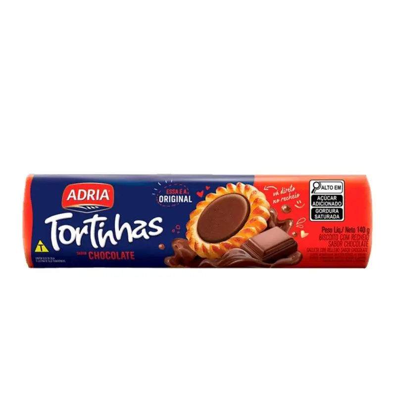 Bolacha tortinhas sabor chocolate