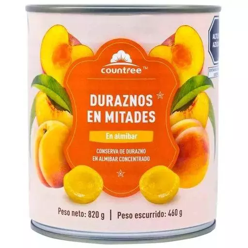 DURAZNOS MITADES COUNTREE 820GR