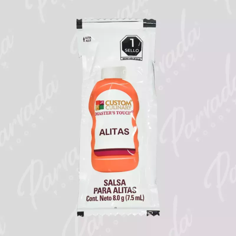 Salsa para alitas Caja con 204 Pz