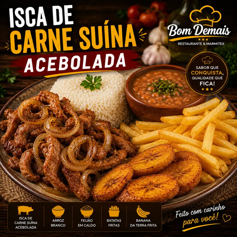 ISCA DE CARNE SUÍNA ACEBOLADA