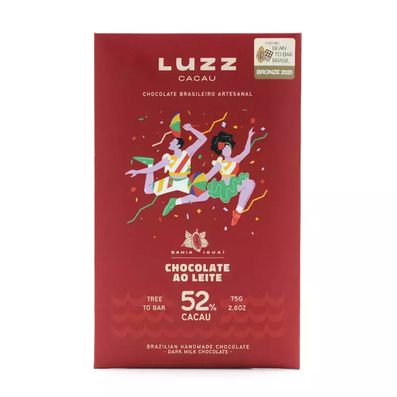 Chocolate Luzz Cacau 75g 52% AoLeite