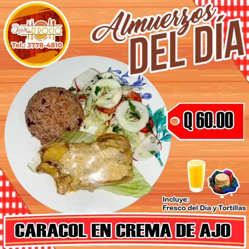 Caracol en crema de ajo