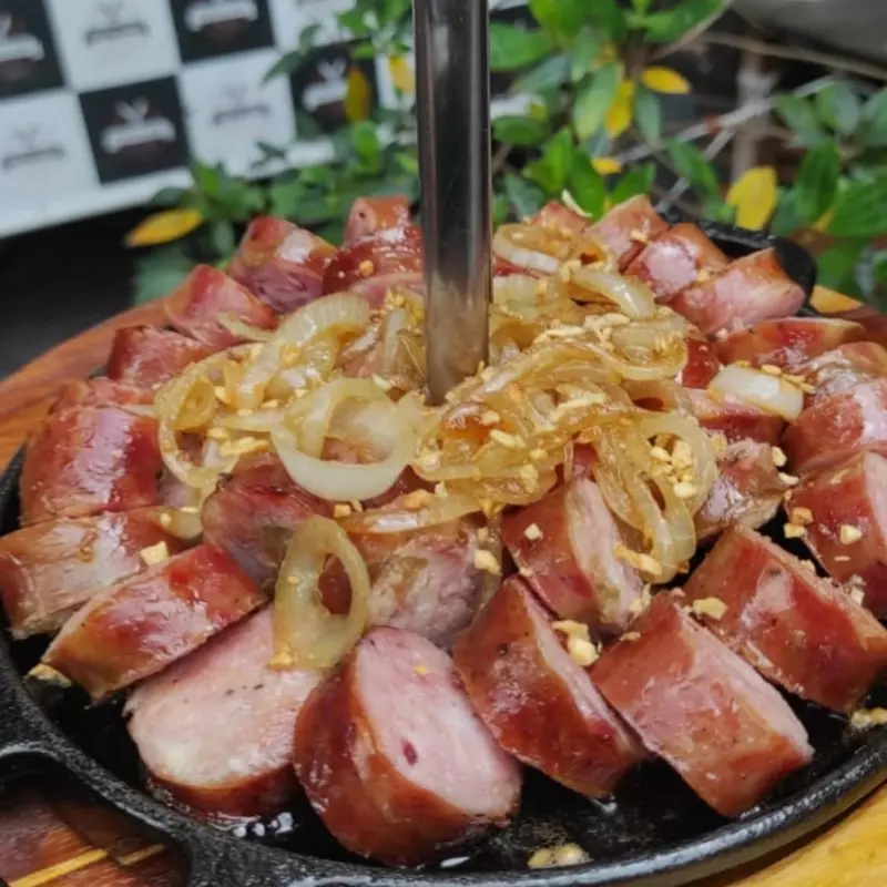 Linguiça defumada artesanal c/queijo