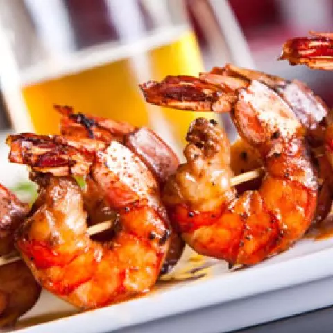 Espetinho de Camarão