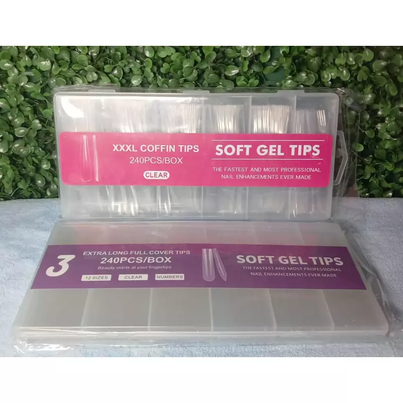 Tips gel X XXXL y XS