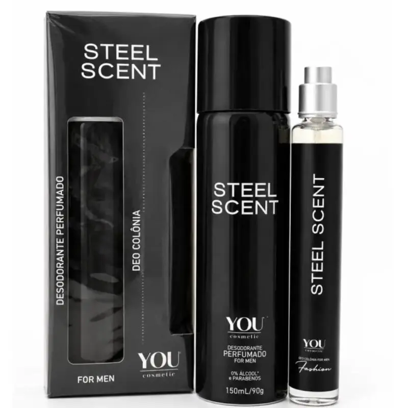 Kit Perfume+Deso. Steel Scent