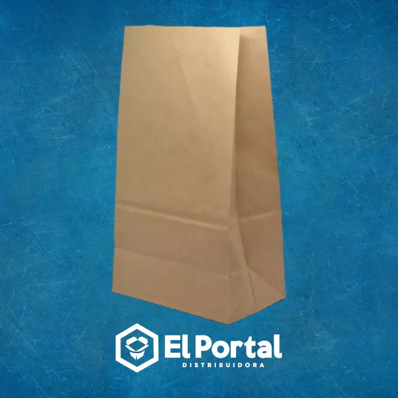 Bolsa kraft fondo plano - Sin asas