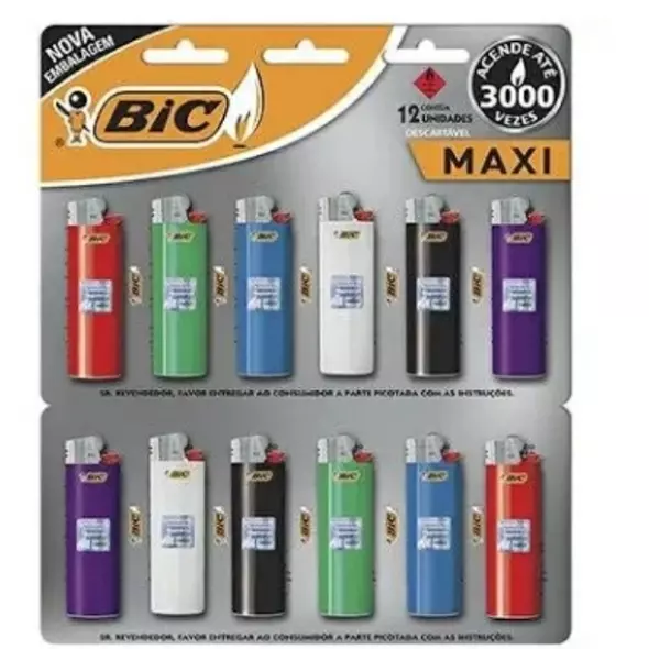 Isqueiro Bic pequeno 12 unidades