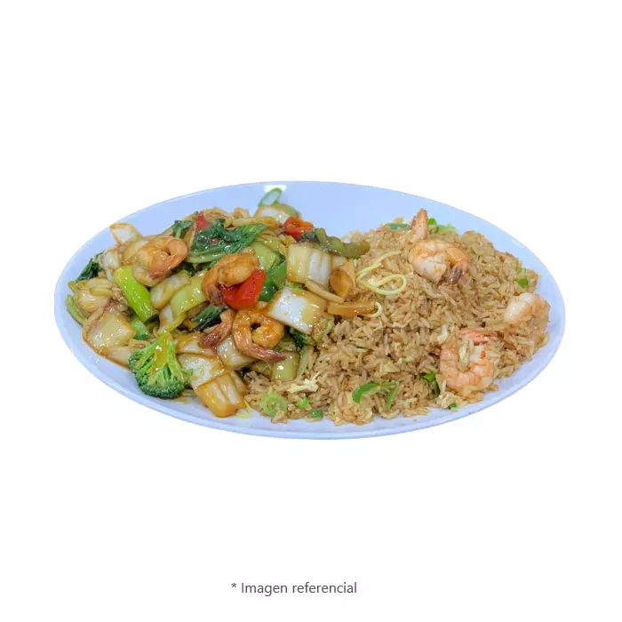 Combinado con langostinos