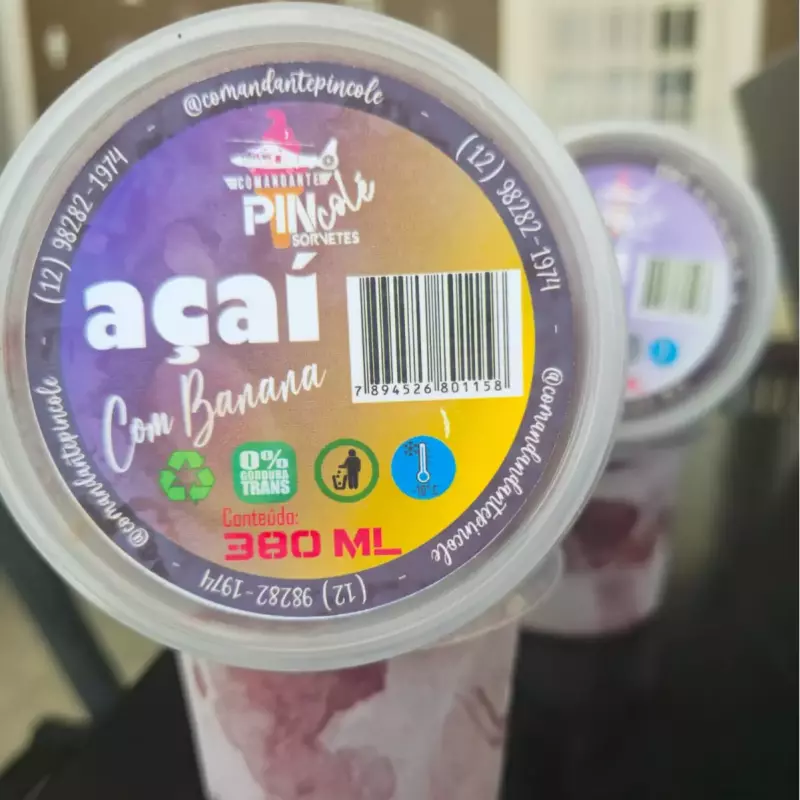 Açaí com Banana de 380 ml