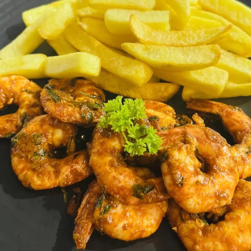 CAMARONES A LA PARILLA EN PERFUME DE ANTICUYO
