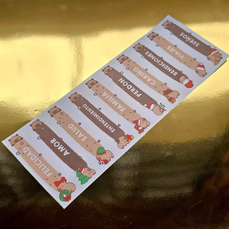 Sticker dtf uv x10 capibara