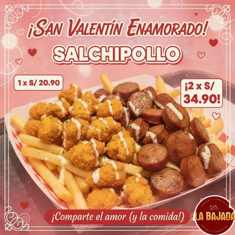 PROMO SAN VALENTIN - 2 SALCHIPOLLOS