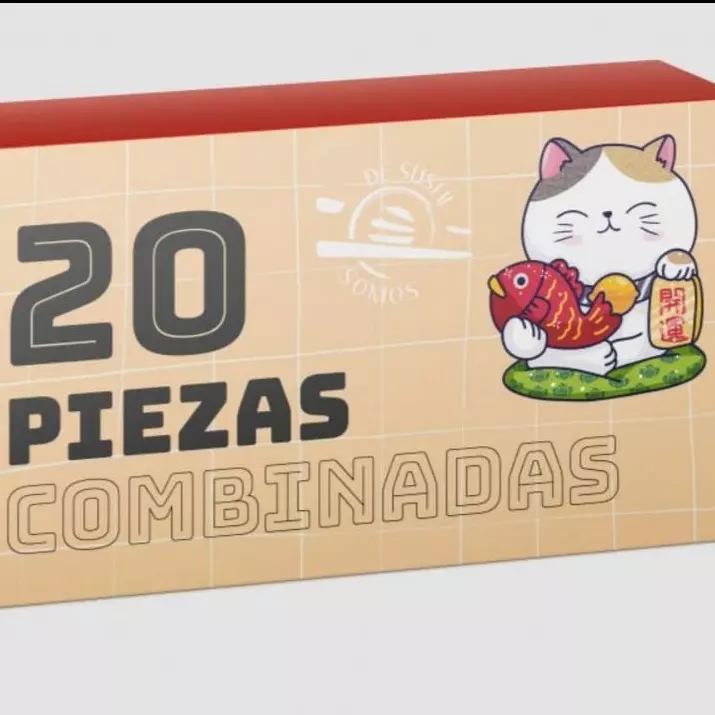 20 piezas de salmón