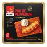 Pão pepperoni com requeijão