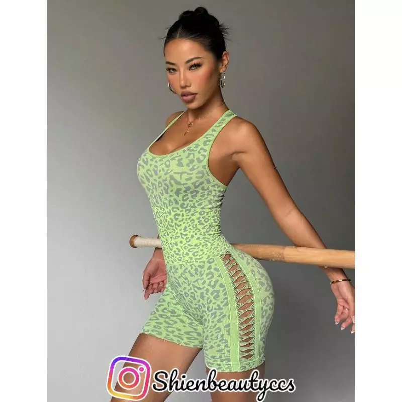 Braga Corta verde Animal print