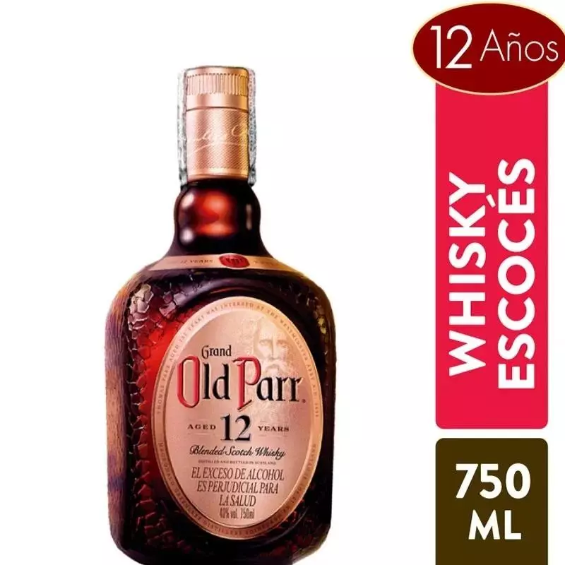 Botella Whisky Old Parr 12años 750mL