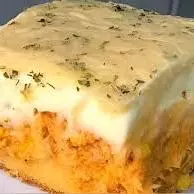 Torta lowcarb de frango com catupiry