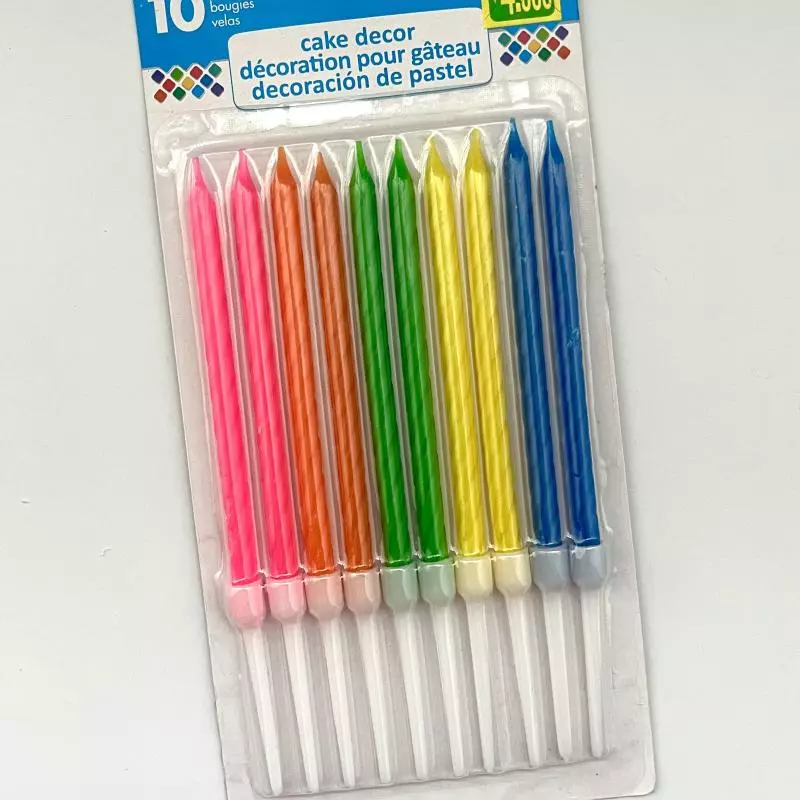 velas x 10 coloridas