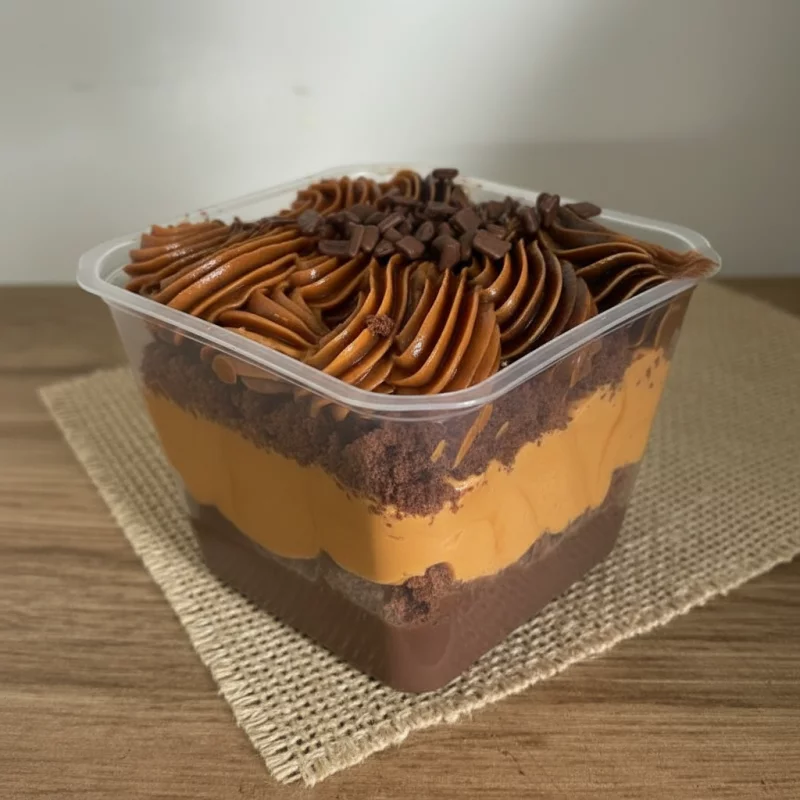 Bolo gelado no pote - Chocolate/Doce