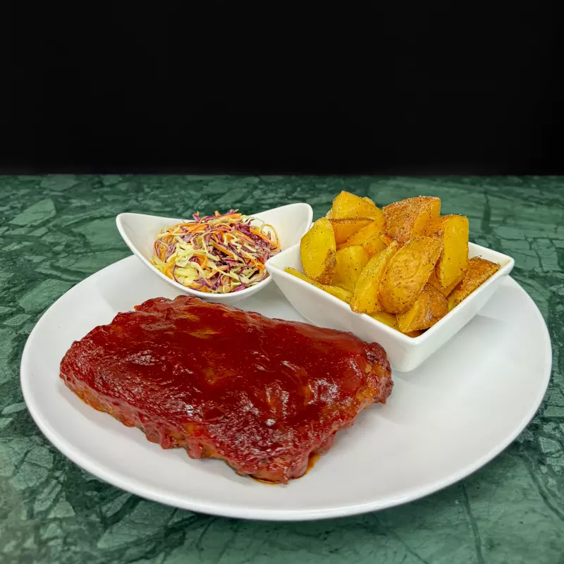 Costillas de cerdo c/Papas Fritas