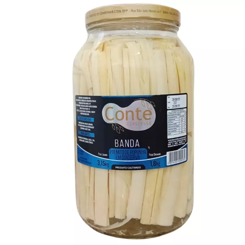 Palmito De Pupunha Banda 1,8 kg