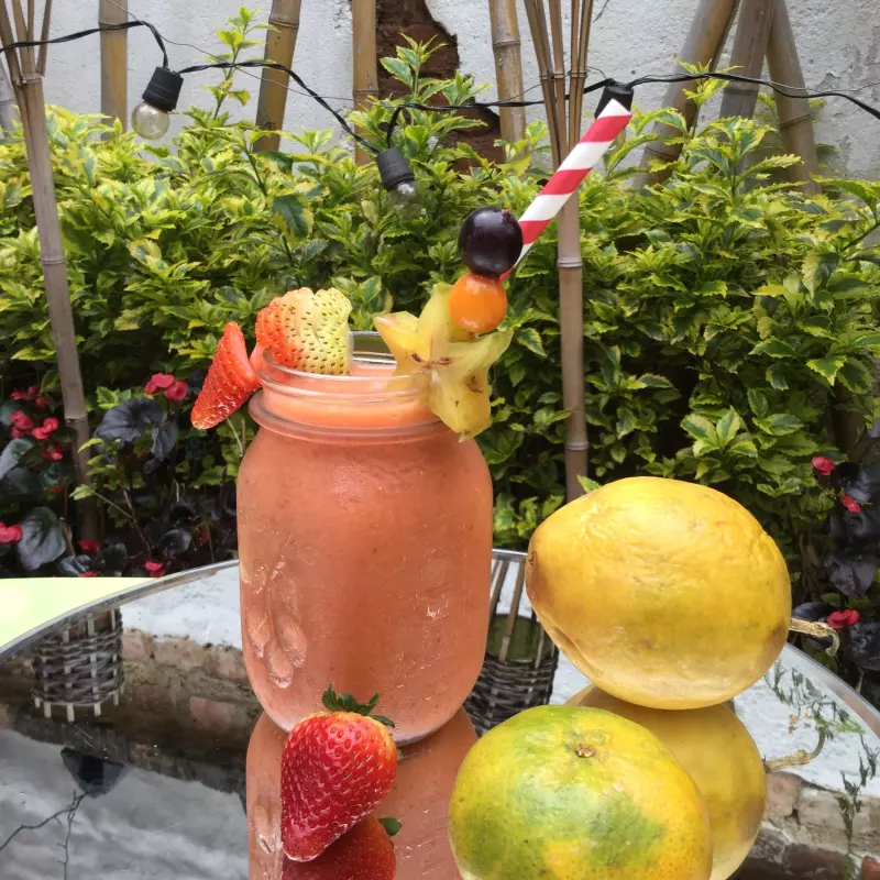 Jugo de Fresa, Mandarina y Maracuyá