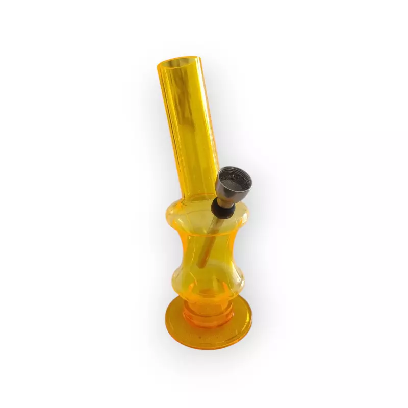 Bong Acrílico Amarelo 14cm