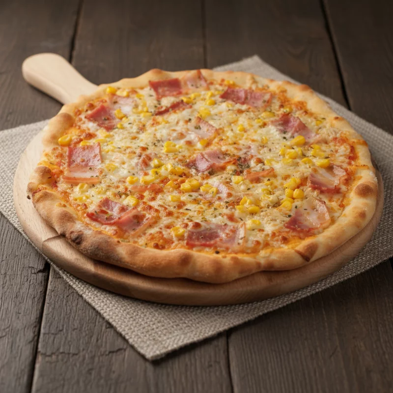 PIZZA FRANGO,BACON E MILHO