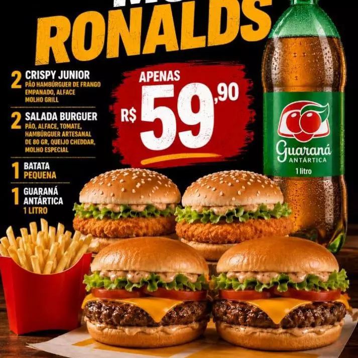 2 CHICKEN JR 2 SALADA BURGUER 80 GR