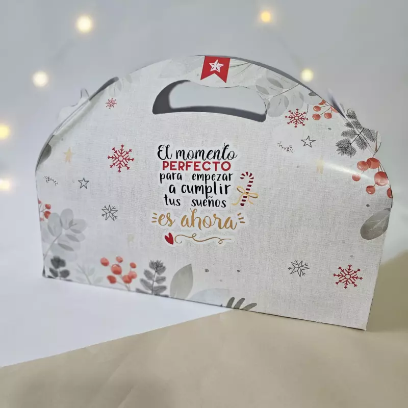 Lonchera gris  y roja Navidad