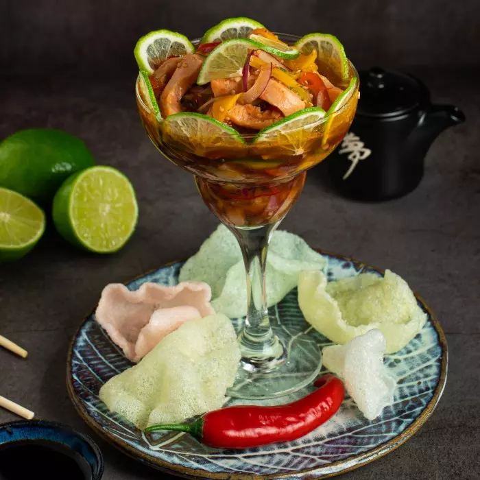 Ceviche de peixe branco