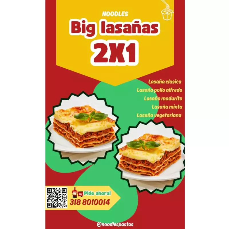 Big lasañas NOODLES 2X1