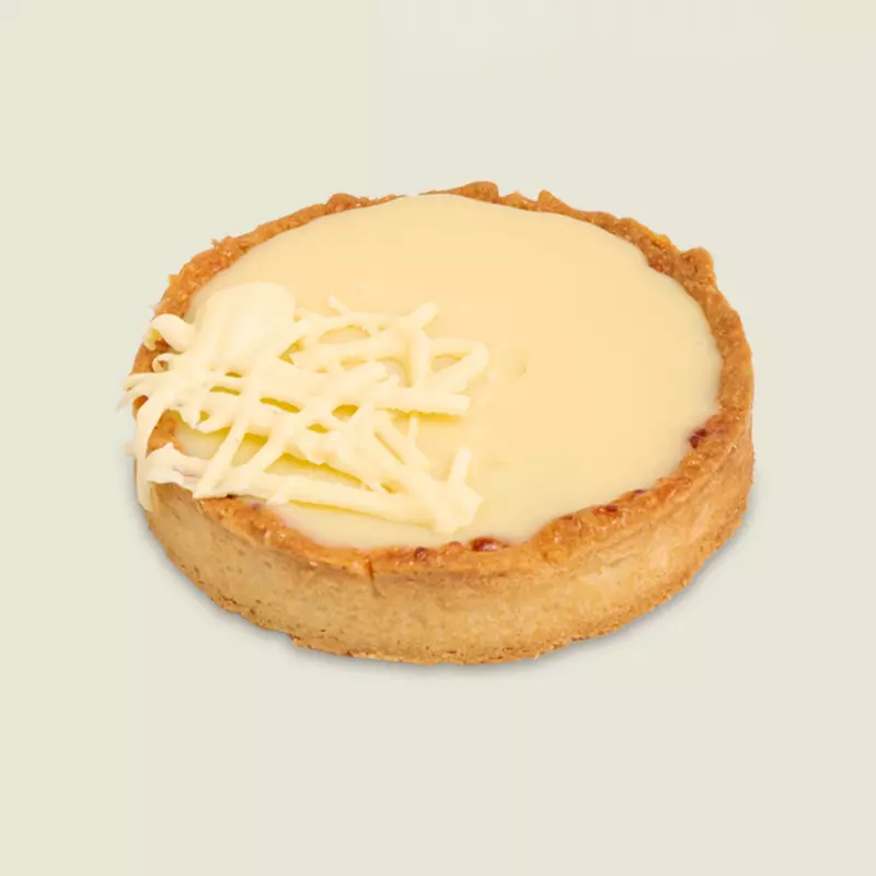 Tarteleta de chocolate blanco y fra