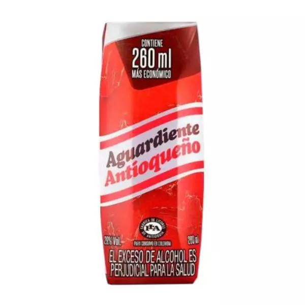 Aguardiente antioqueño rojo cuarto x 260ml