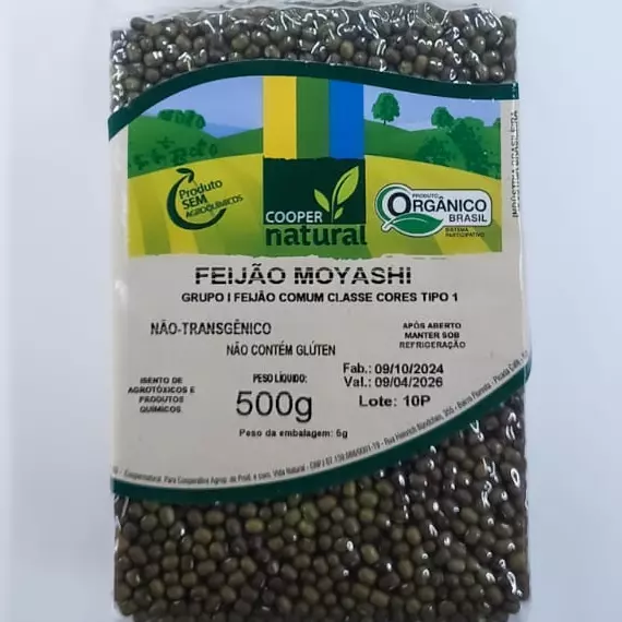 FEIJÃO MOYASHI ORG. 500gr