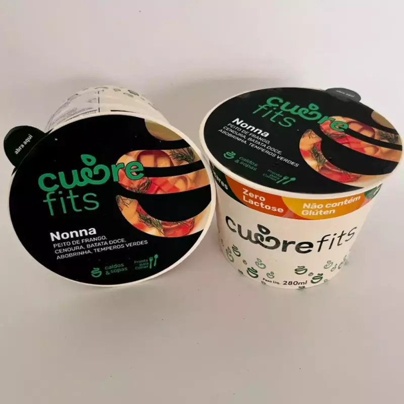 Caldo frango, cenoura e batata-doce