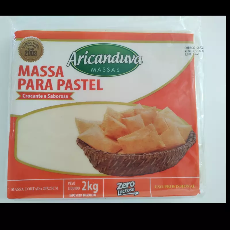 Massa de Pastel Aricanduva (2kg)