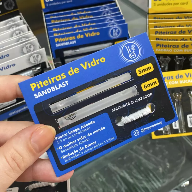 Card c/ 2 tips sandblast Hippie Bong