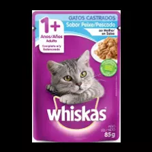 WHISKAS GATOS CASTRADOS PEIXE SACHE