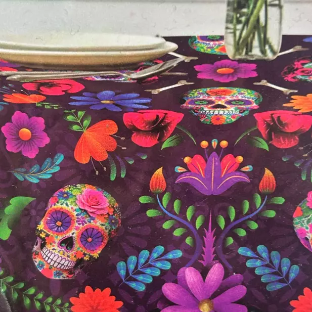 Toalha de mesa Caveira Circular